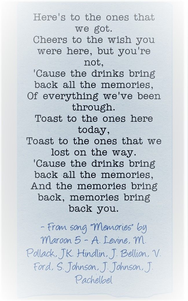 memories lyrics