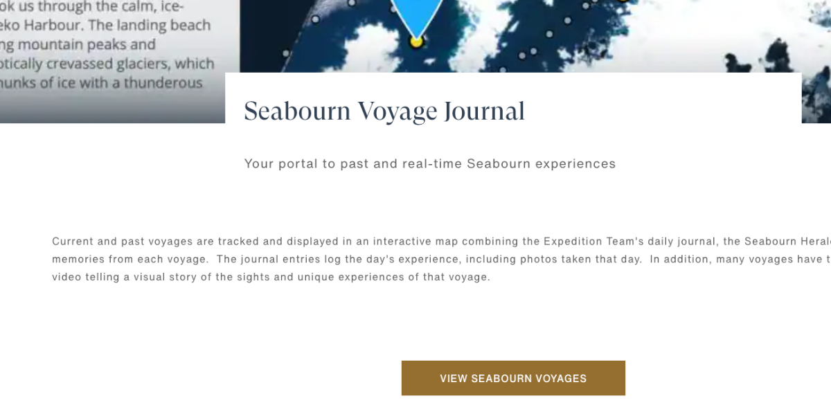 seabourn voyage tracker