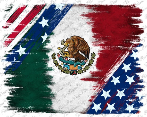 mexican american flag png