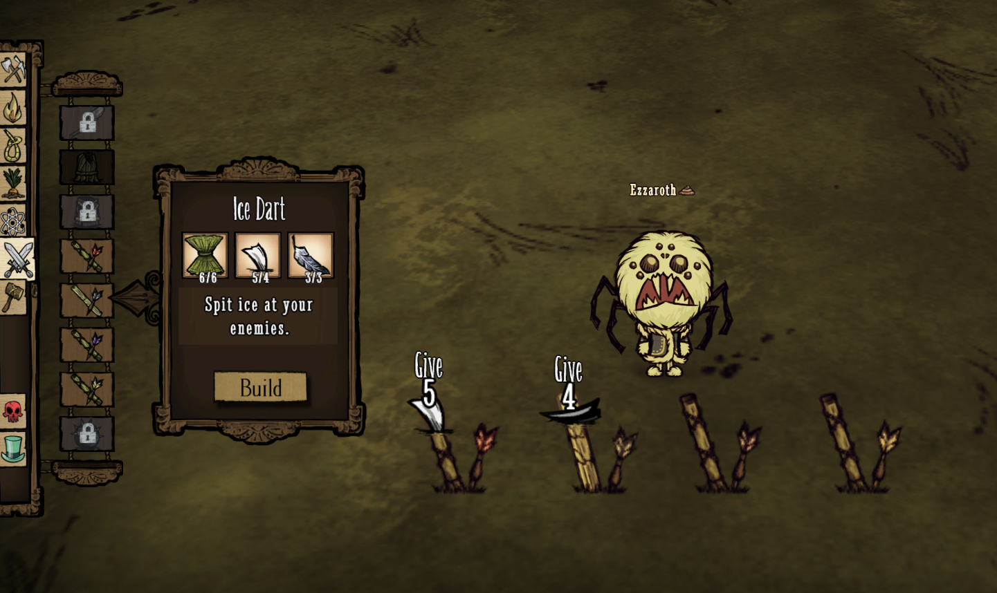 fire dart don t starve