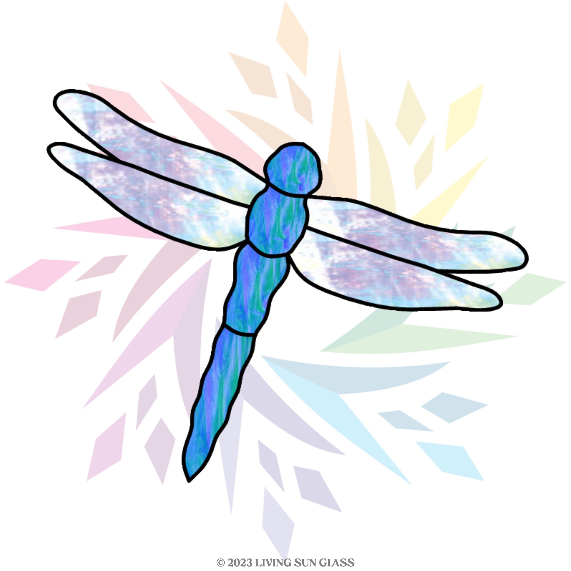 dragonfly stained glass pattern free