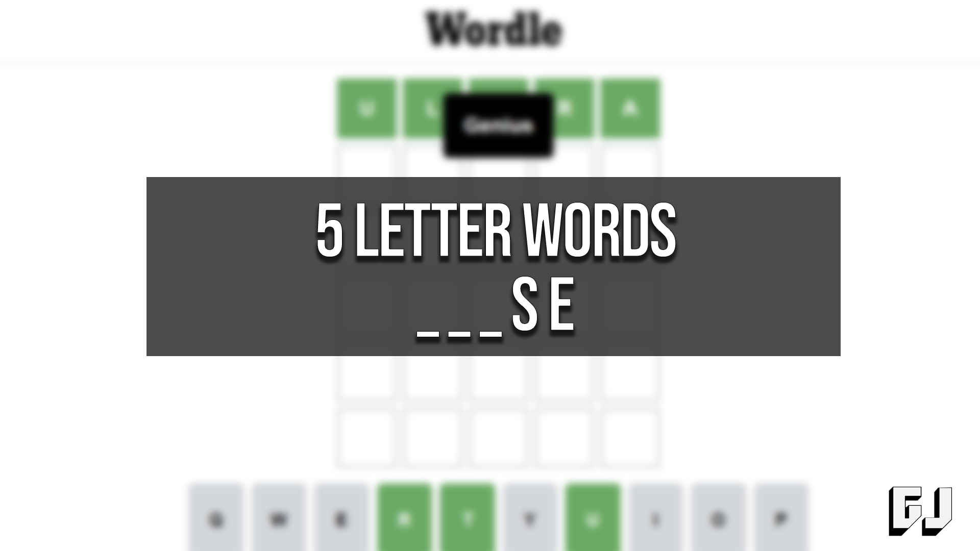 5 letter words ending in se