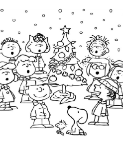 snoopy christmas pictures to color