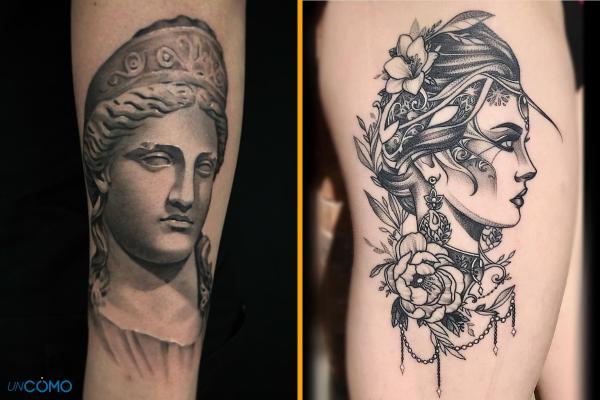 tatuajes de diosas griegas para mujer