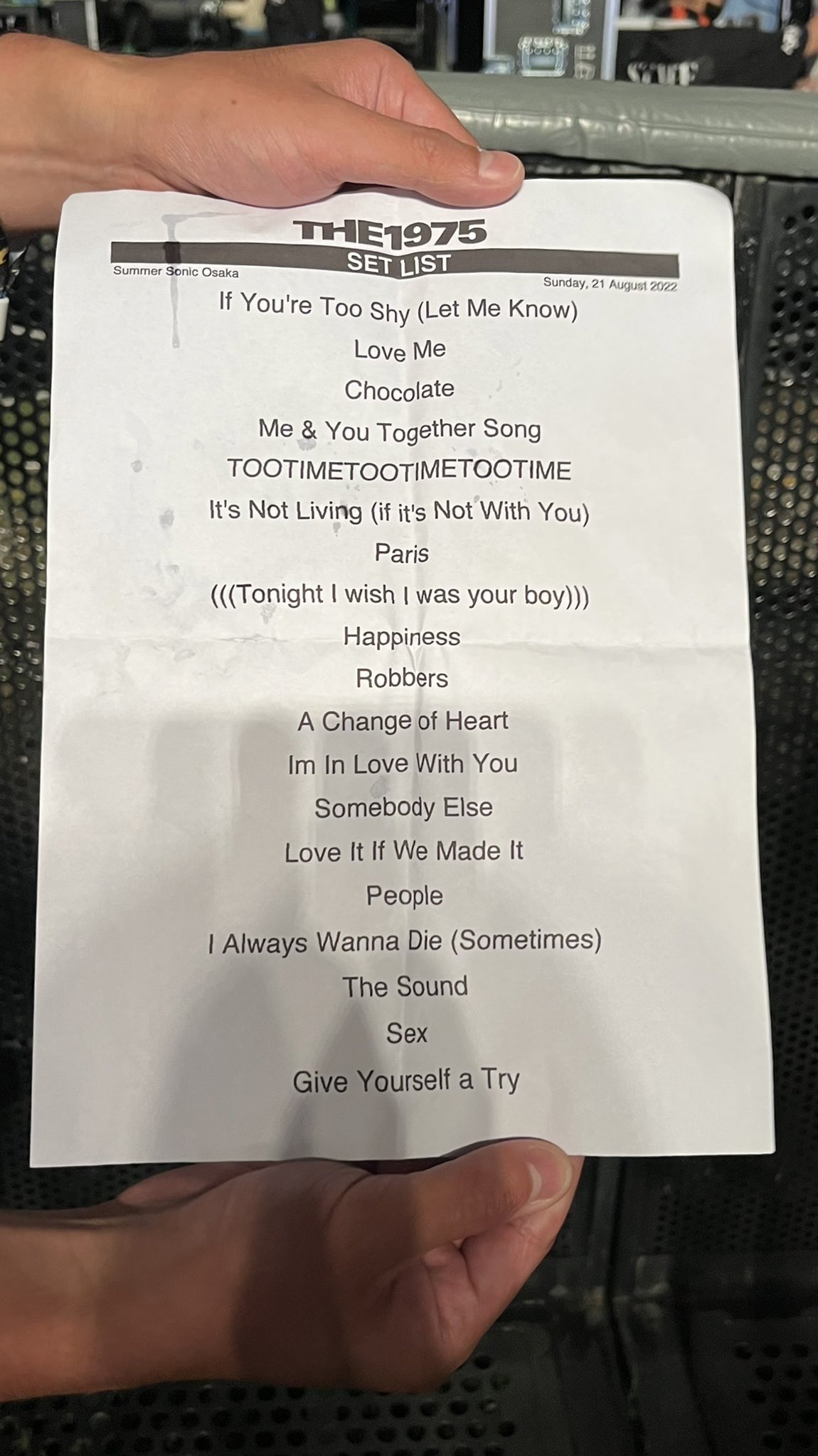 the 1975 setlist