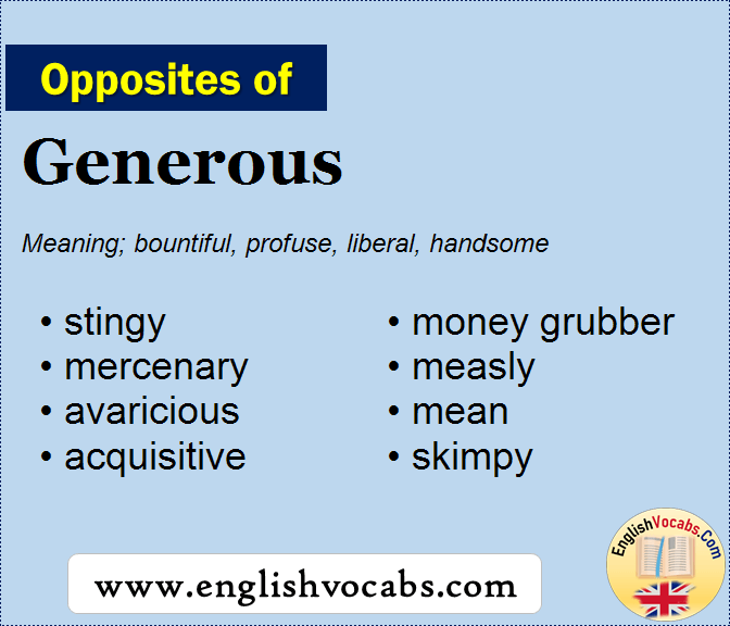 generous antonym