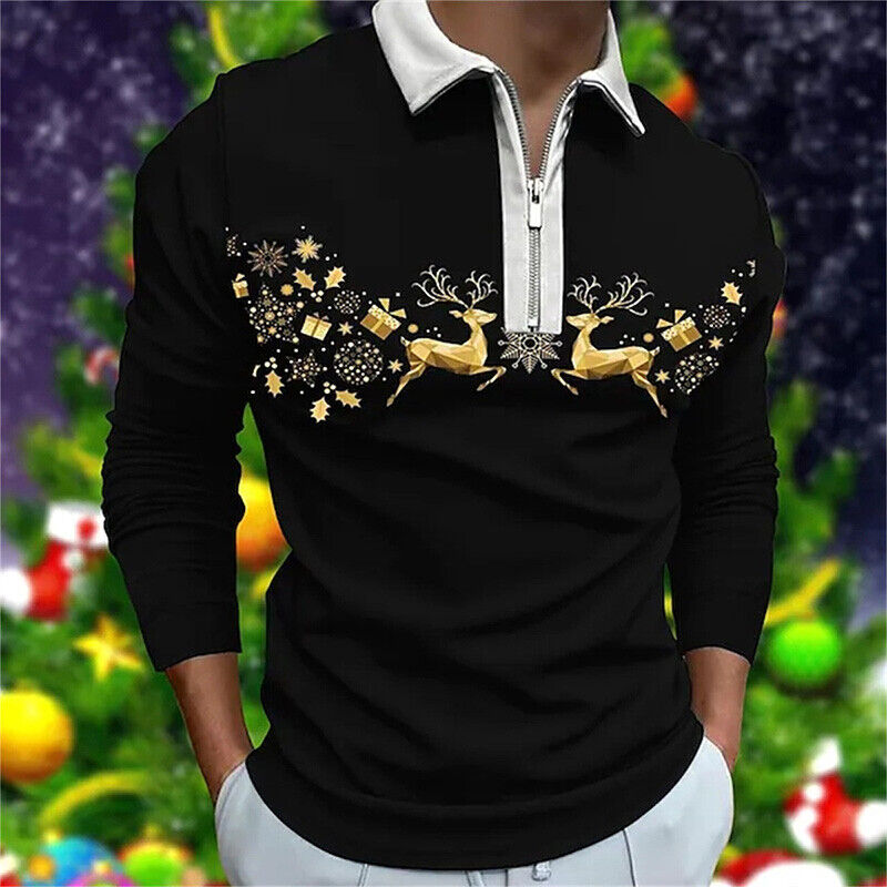 mens xmas long sleeve shirts