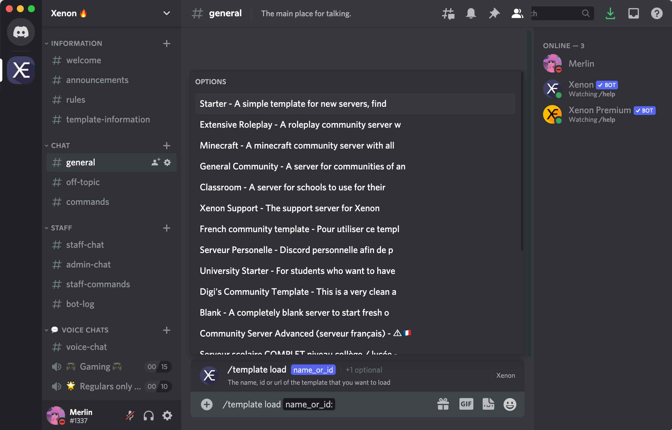 discord templates