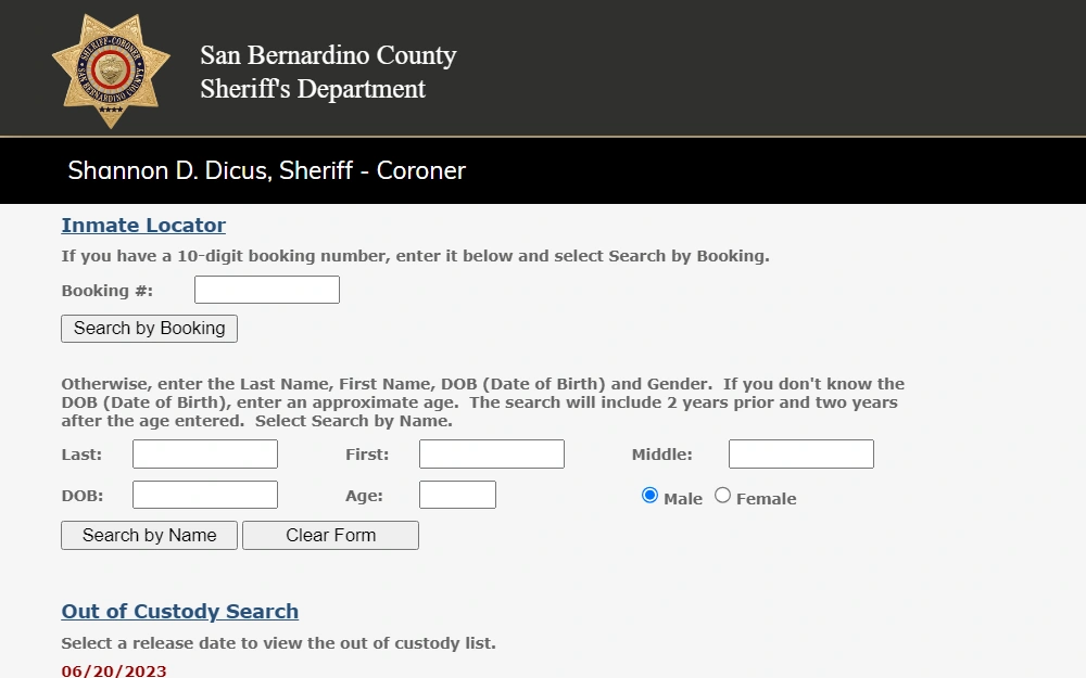 san bernardino inmate locator