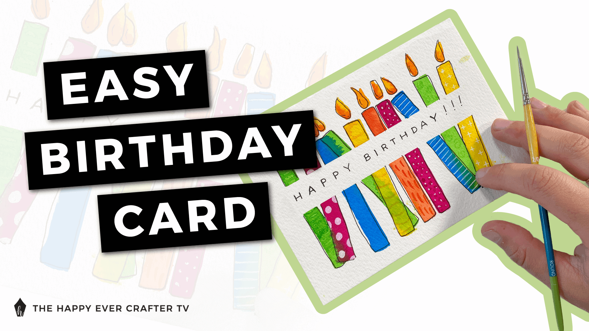 easy diy watercolor birthday cards