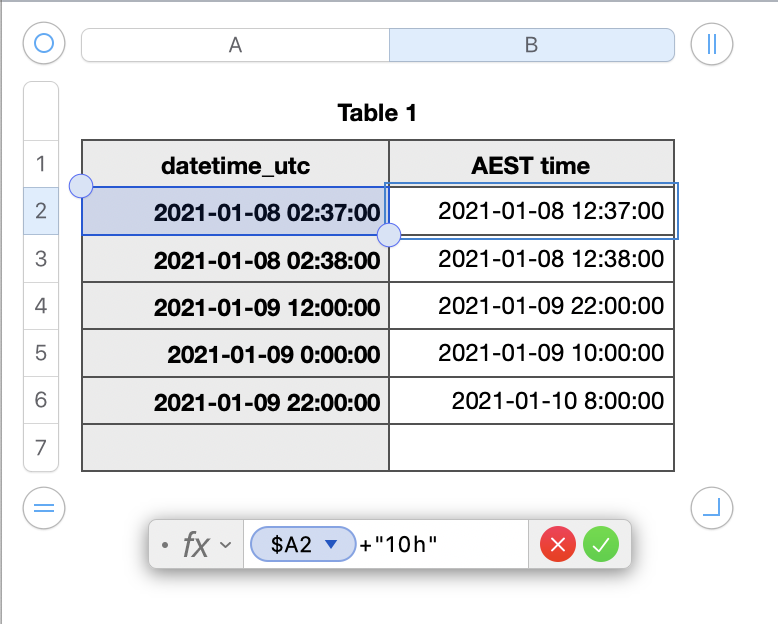 utc to aest time