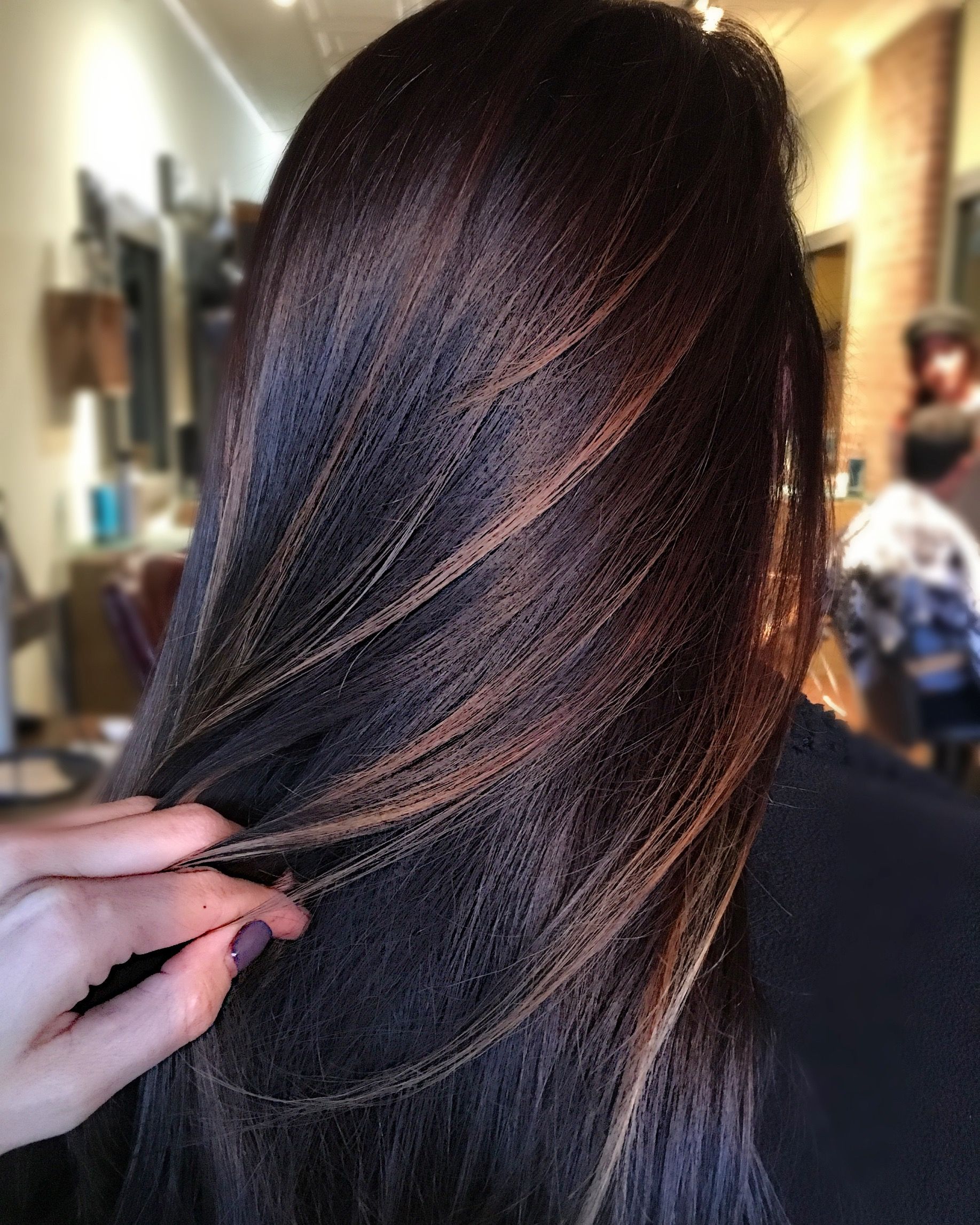 balayage colours for dark brown hair