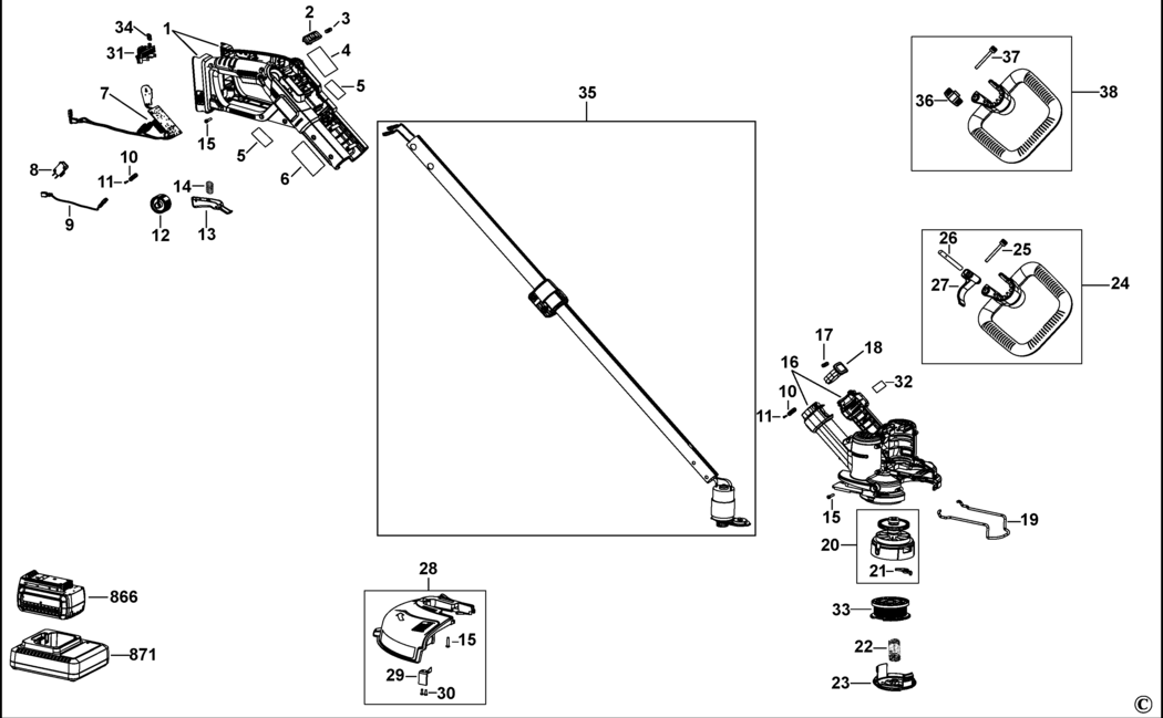 black & decker strimmer spares