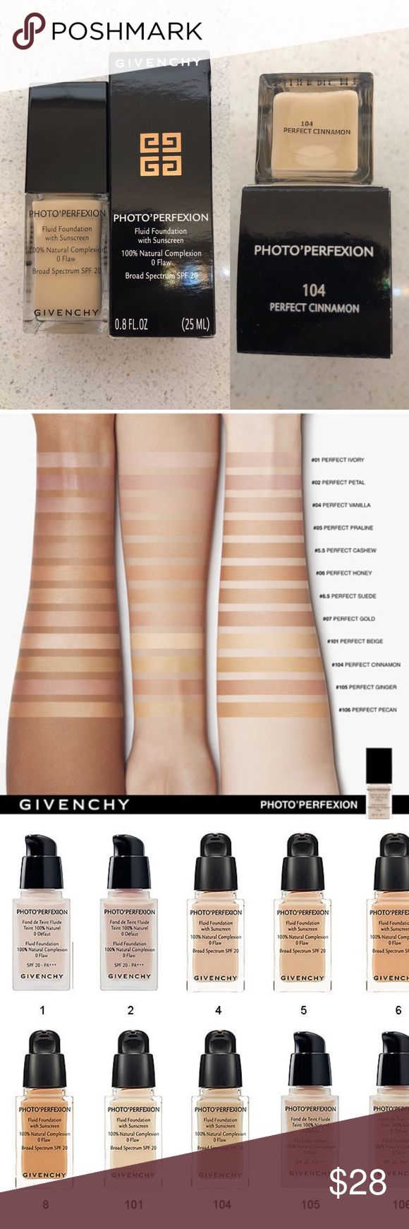 givenchy photo perfexion foundation swatches