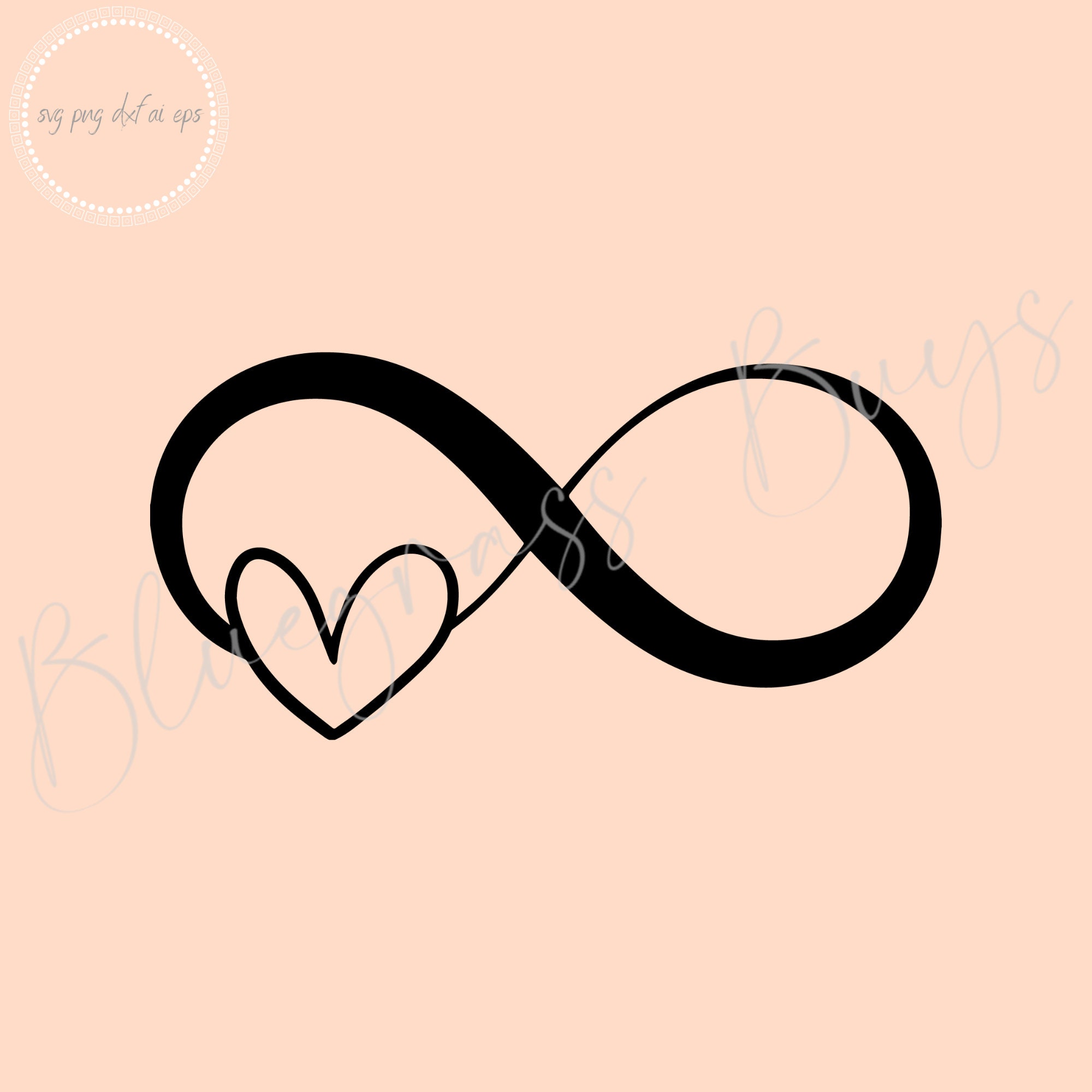 heart and infinity symbol