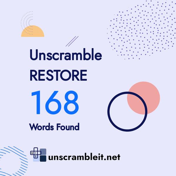 unscramble restore