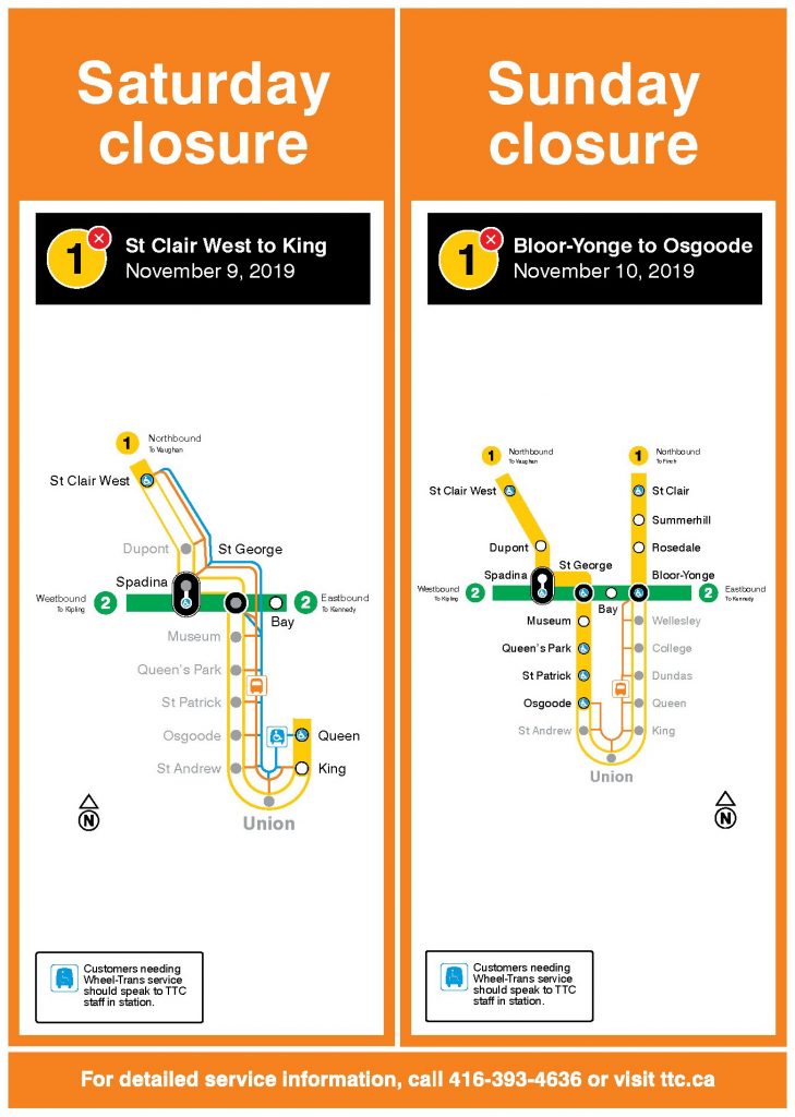 weekend subway closures