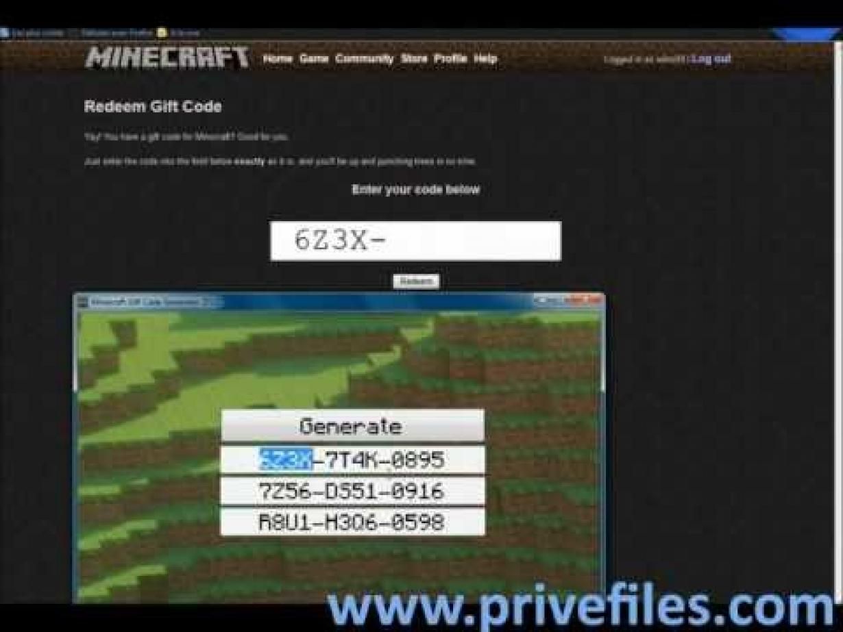 minecraft redeem code generator