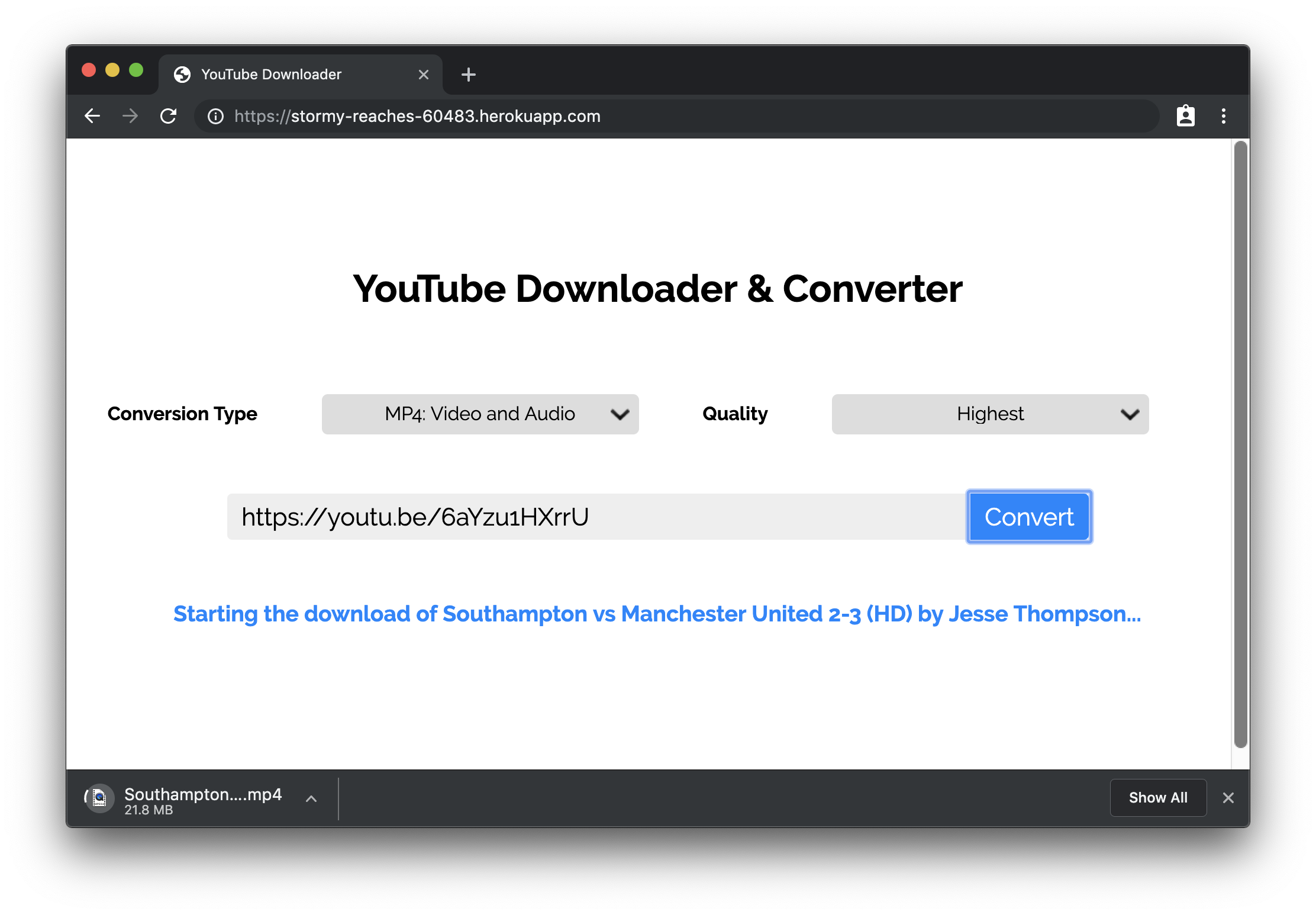 youtubedownloader github