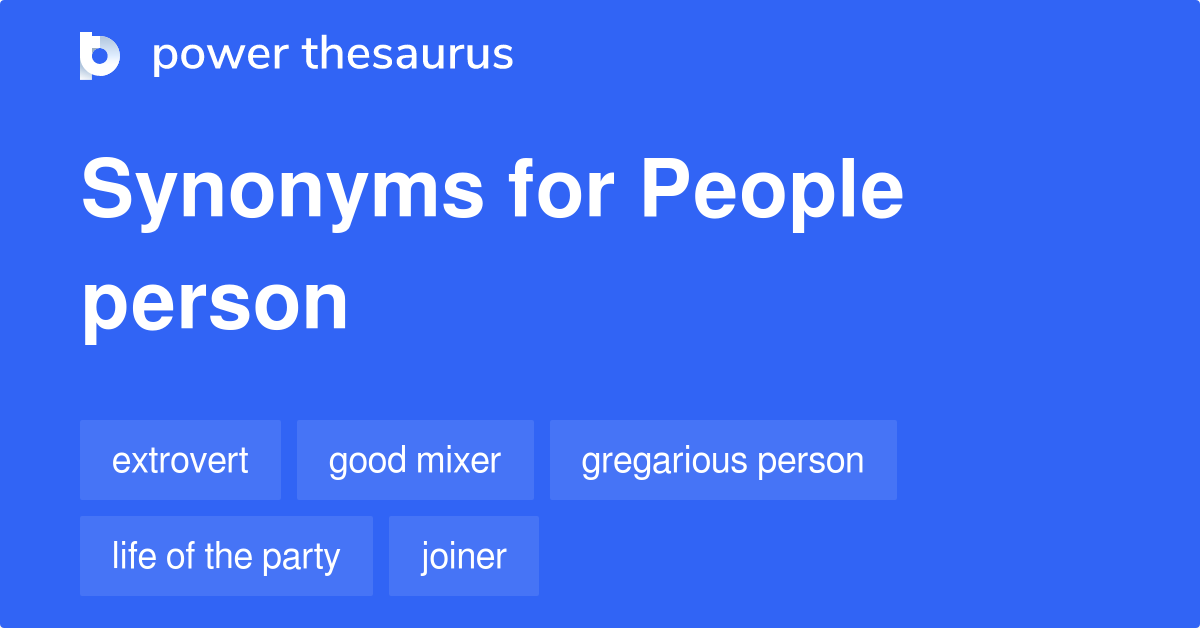 people person synonym
