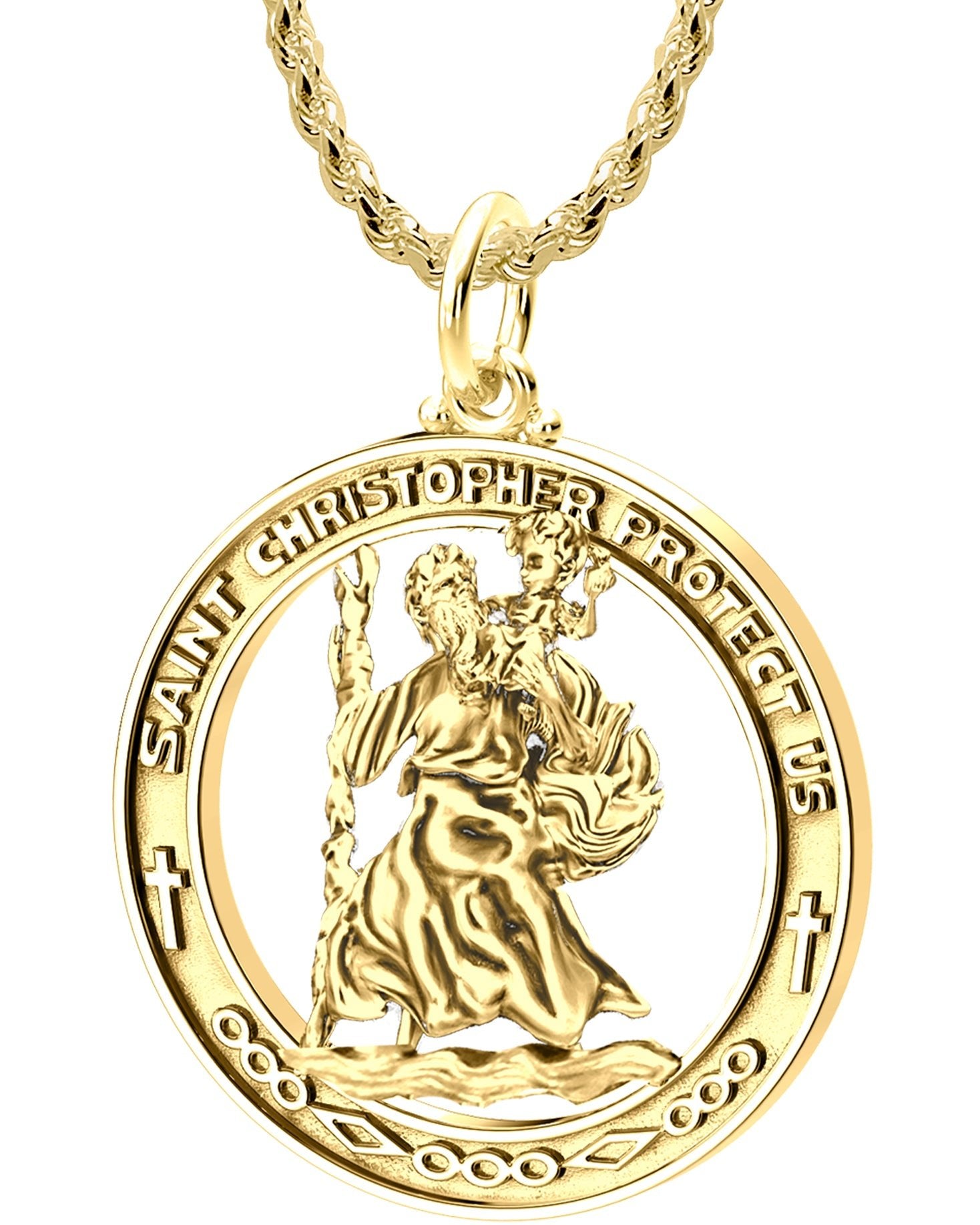 gold saint christopher necklace for men