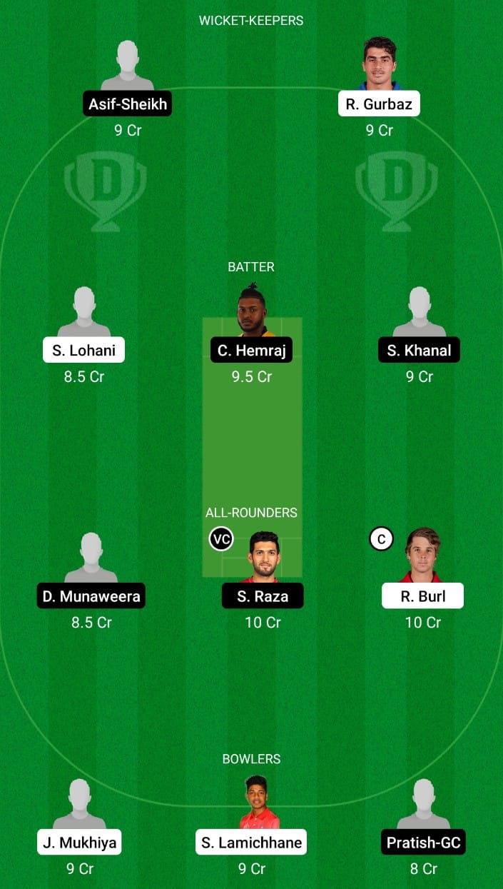 kk vs bw dream 11