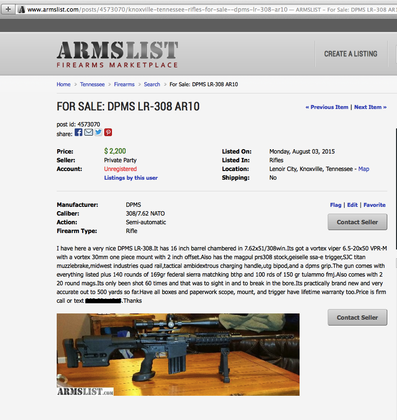 armslist knoxville