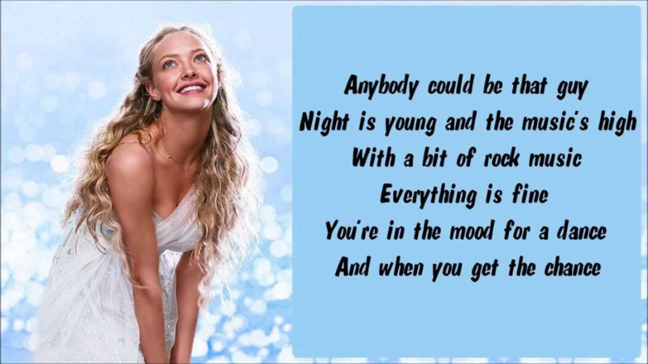 dancing queen mamma mia lyrics