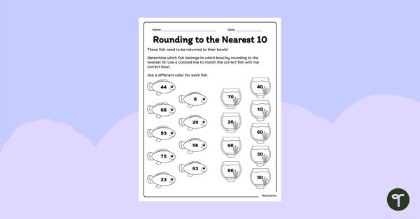 rounding worksheets to the nearest 10