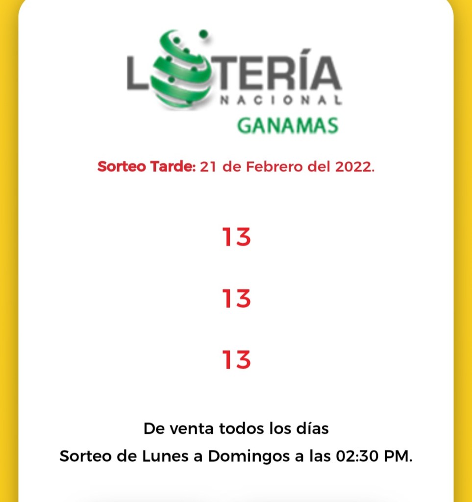 número ganadores de la lotería nacional dominicana