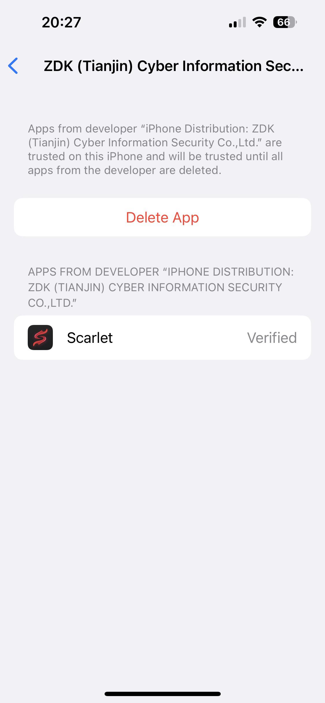 unable to install scarlet ios