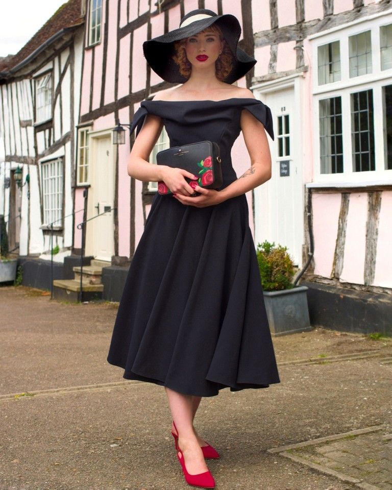 1950s dress black