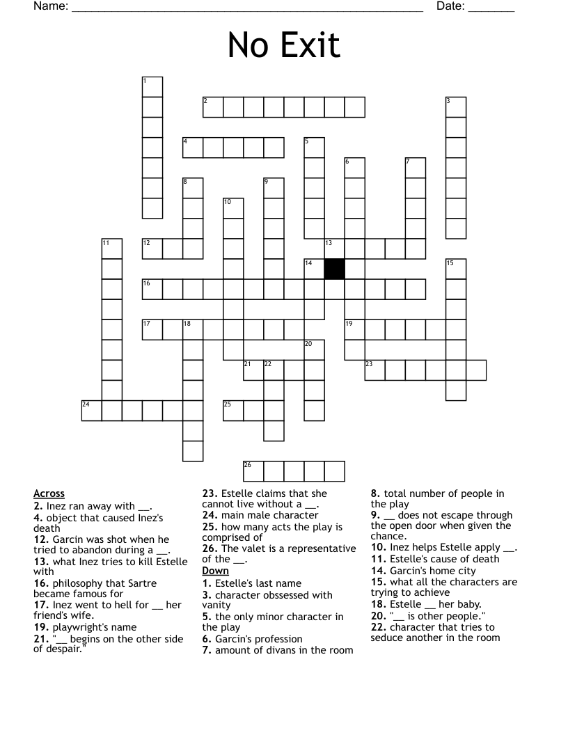 exit crossword