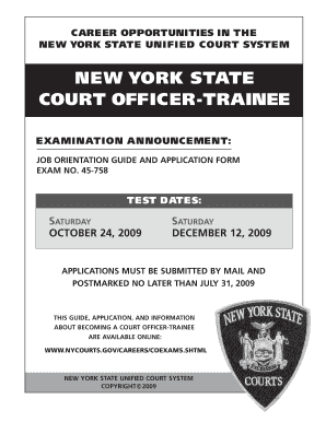 new york state court officer test