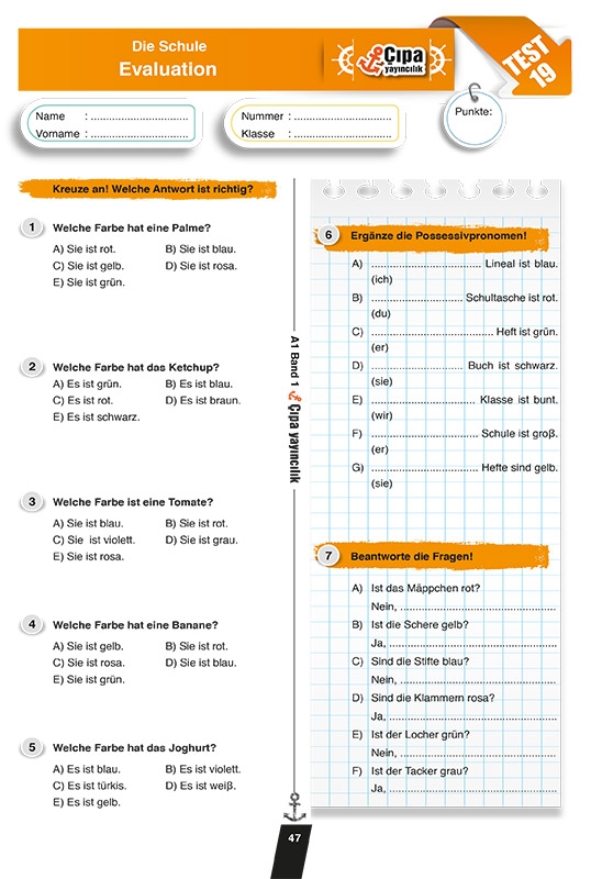 almanca a1 deneme sınavı pdf