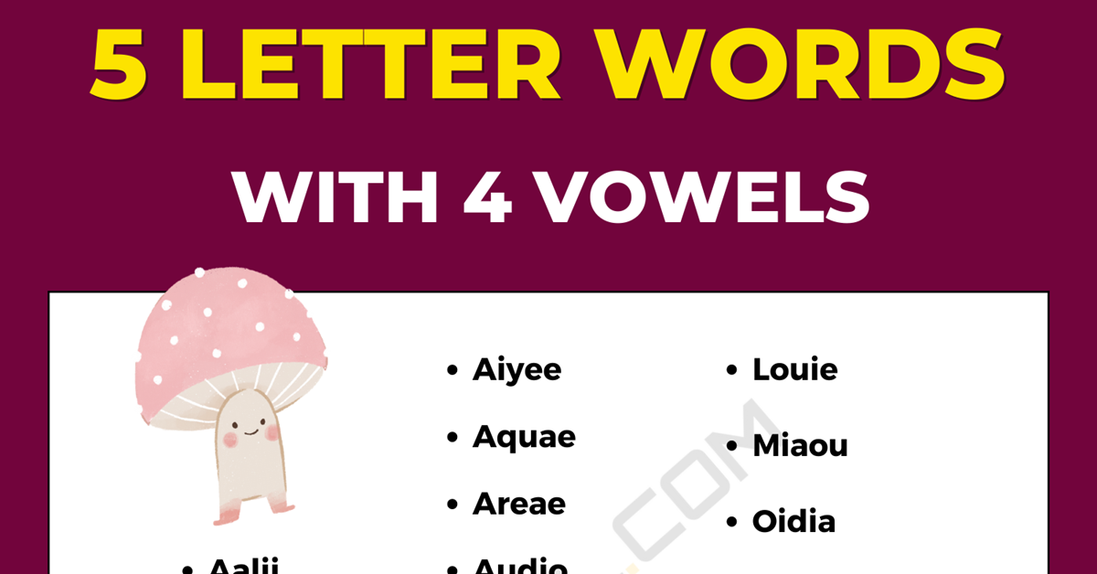 5 letter words with vowels