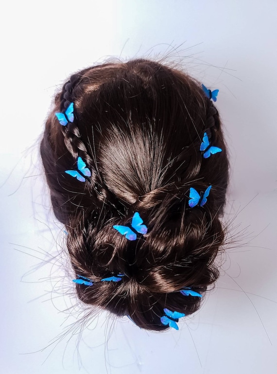 mini butterfly hair clips