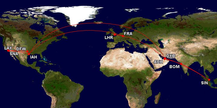 abu dhabi to london flight duration