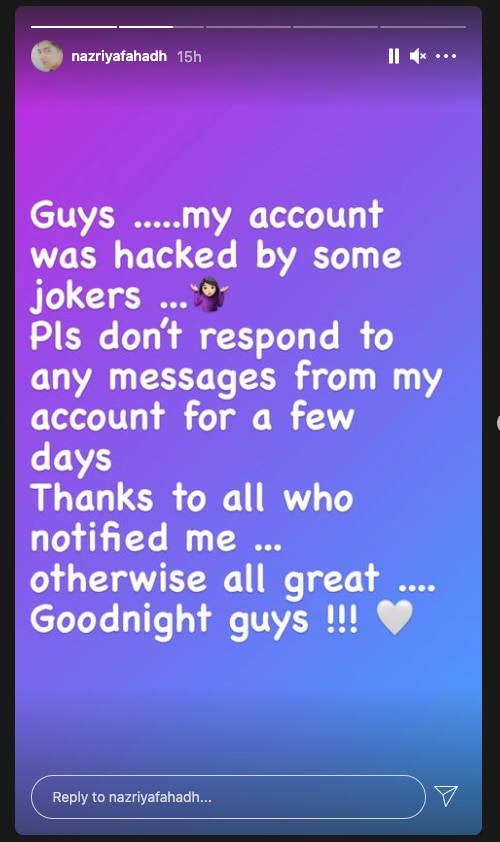 instagram account hacked message to friends