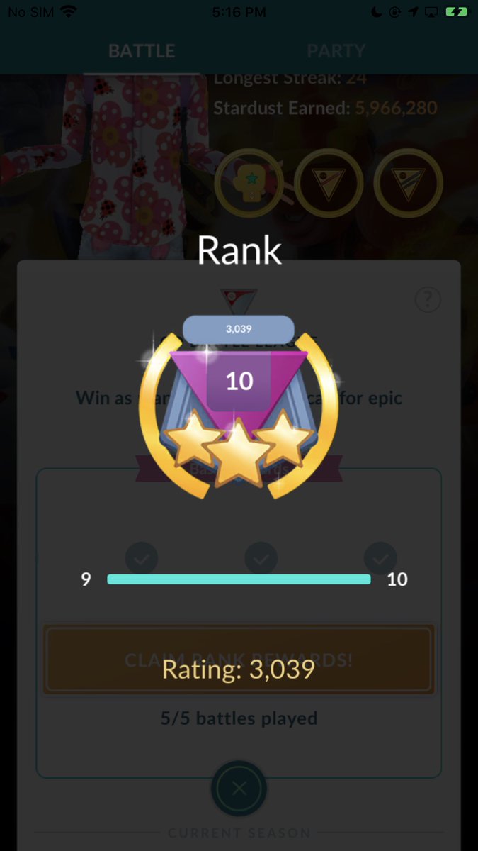 rank 10 pokemon go