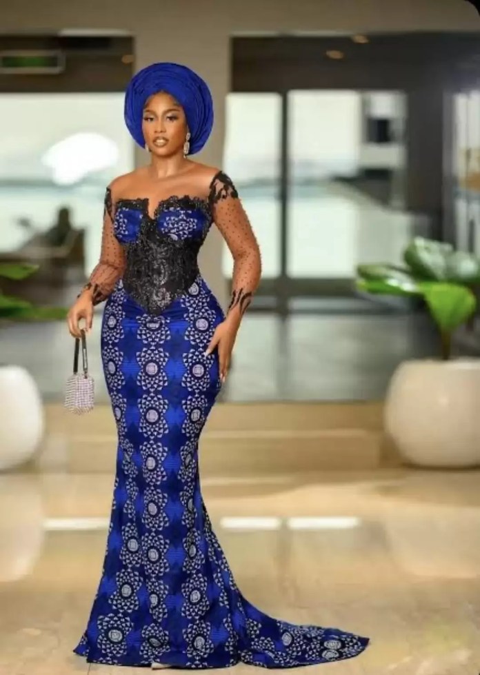 ankara long gown styles