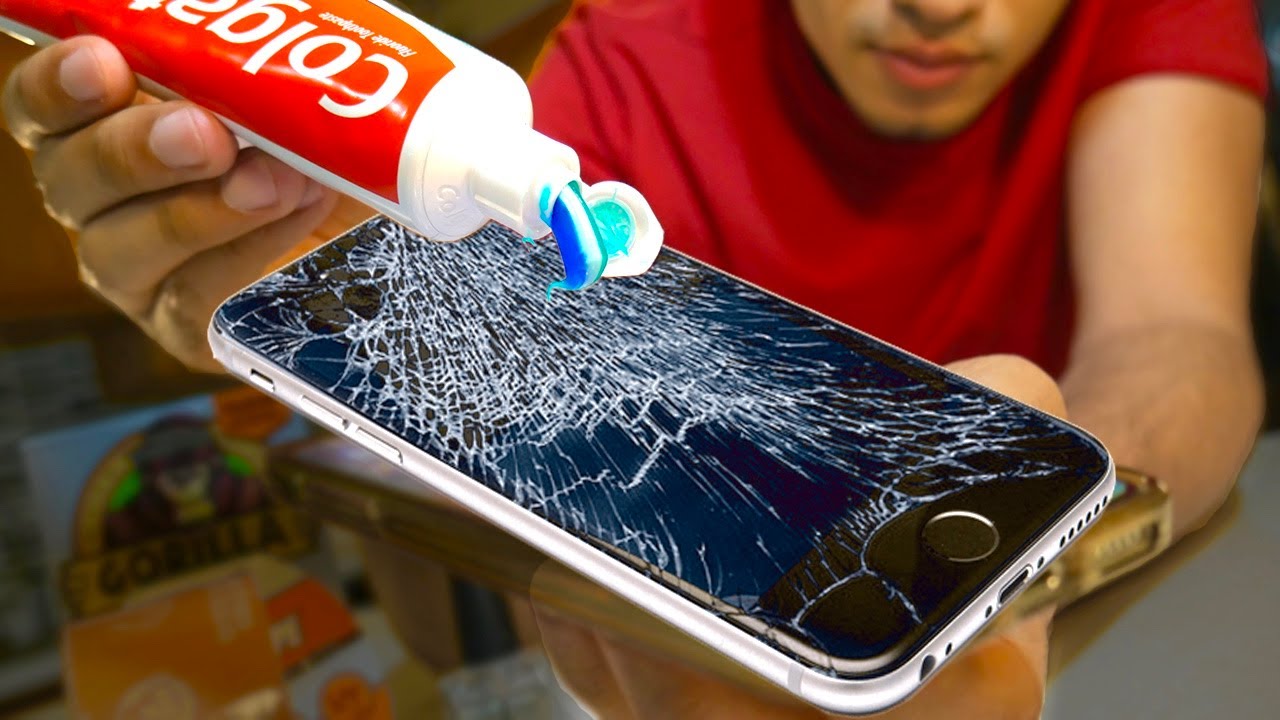 how to fix a cracked phone screen with toothpaste