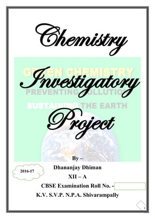 investigatory project in chemistry for class 12 cbse topics