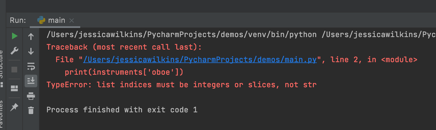 string indices must be integers