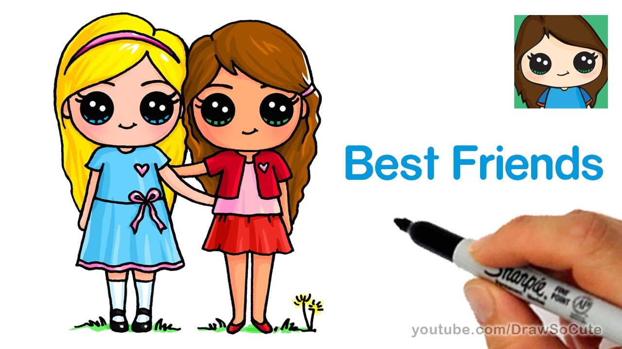 best friend cute drawings