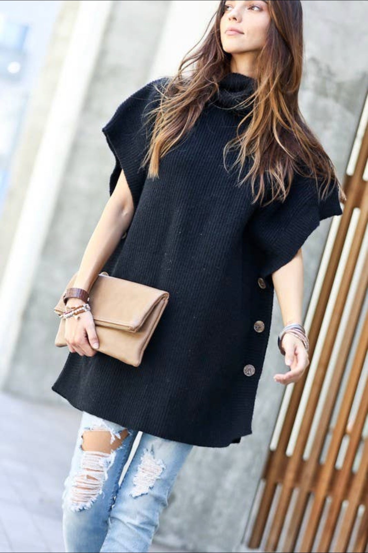 short sleeve tunic sweater