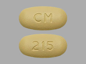 yellow capsule pill 215