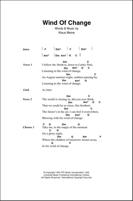 wind of change chord