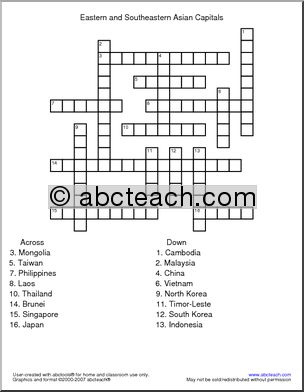 south east asian republic crossword clue