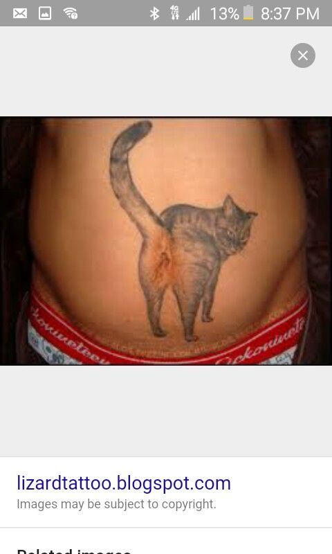 cat butthole tattoo